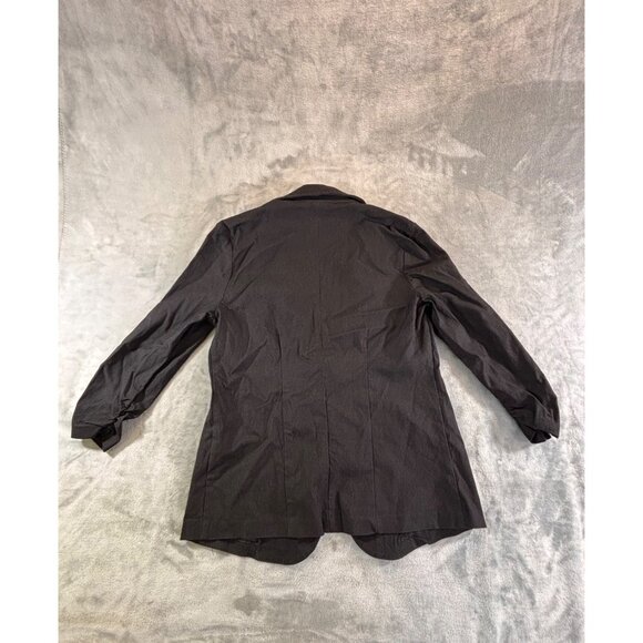 Soho Apparel LTD Jacket Women's Medium black blazer 3/4 Ruched sleeves - Picture 2 of 7